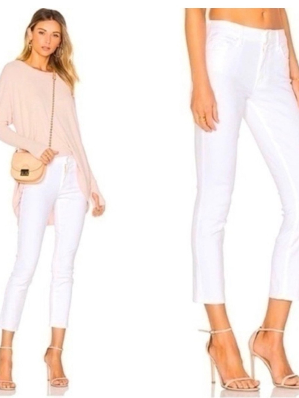 MOTHER DENIM The Looker Crop in Color: Glass Slipper - 29/8